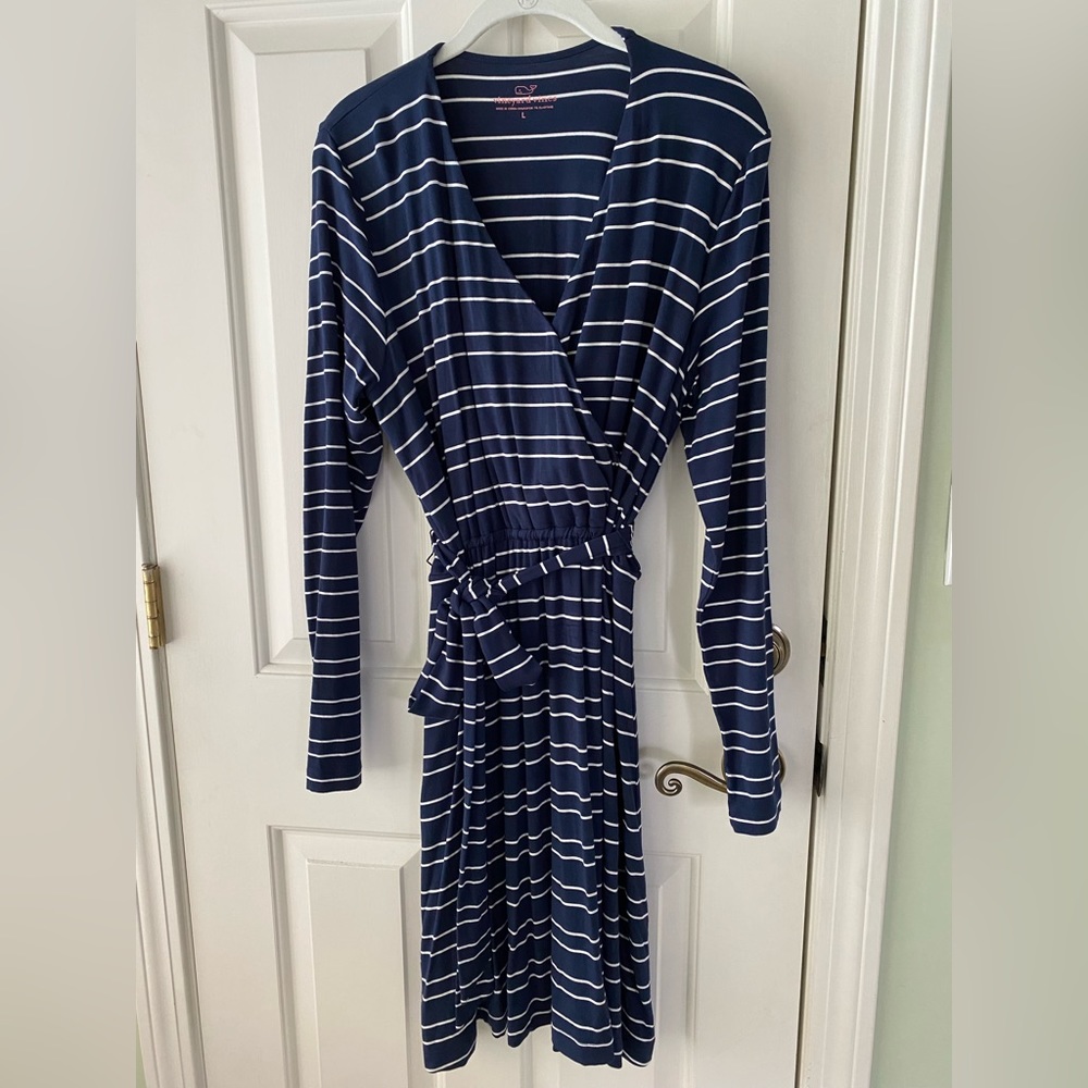 Vineyard Vines blue jersey dress, size L